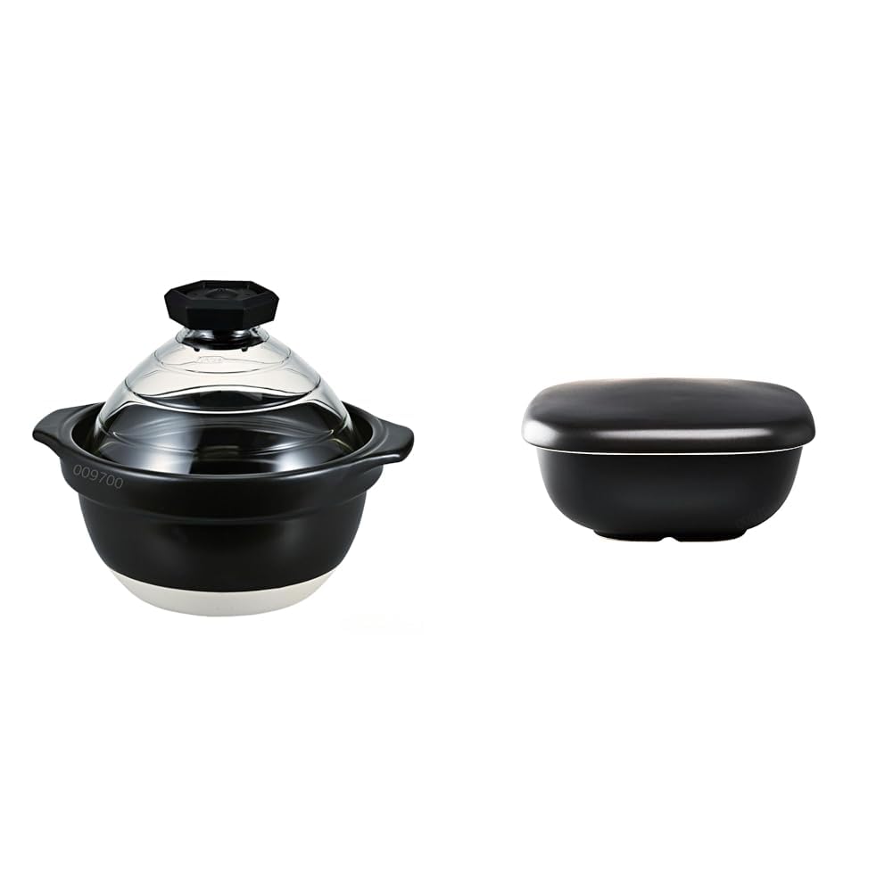 Amazon｜【セット買い】ハリオ(HARIO) フタがガラスのご飯釜2~3合 中が